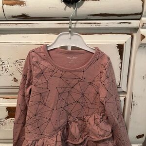 Burt's Bees Mauve Geometric Long Sleeve Top